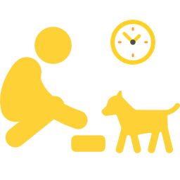 feeding dog